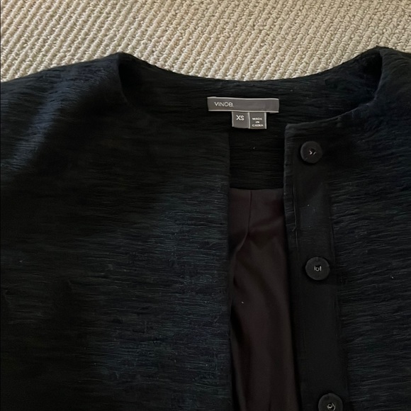 Vince black textured lady jacket - Picture 2 of 4